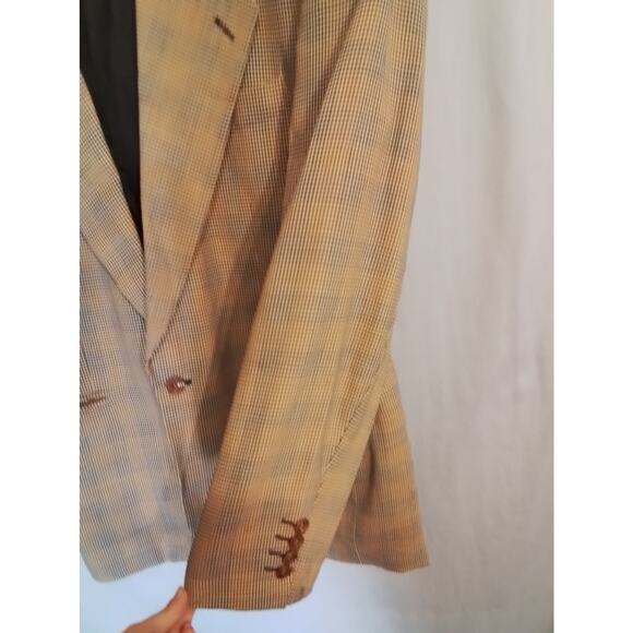 Zanetti Wool Tan / Brown / White / Black Sports Coat - Picture 4 of 4